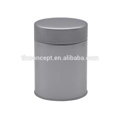 Customized Printed pure colour Metal Round Tea Tins Can With plug lid