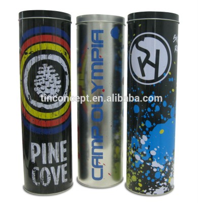 Customized designed cylinder tin box for packaging,storage,display